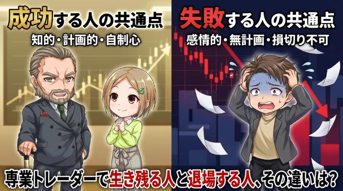 専業トレーダーで成功する人と失敗する人の共通点