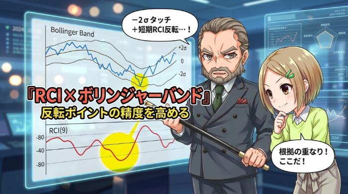 RCI × ボリンジャーバンド ── 反転ポイントの精度を高める