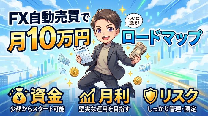 FX自動売買で月10万円のロードマップ｜資金・月利・リスクの関係