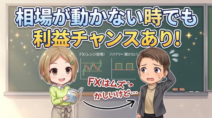 相場が動かない時でも利益チャンスがある