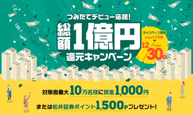 つみたてデビュー応援!総額1億円還元キャンペーン