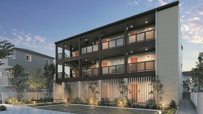 新規開発1棟アパート1例（イメージパース）