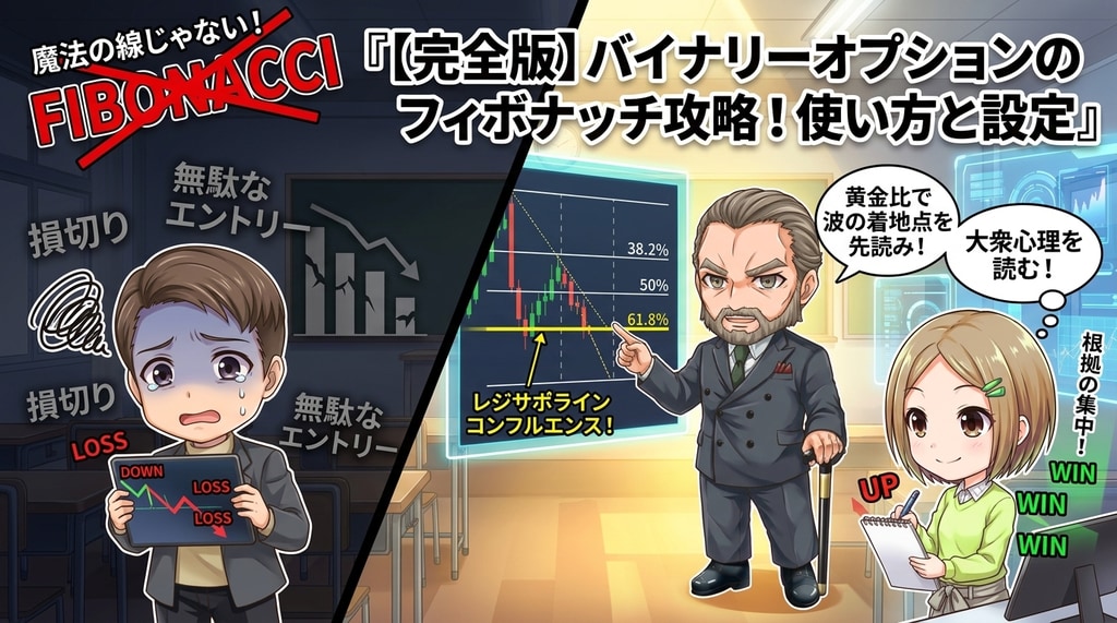 【完全版】バイナリーオプションのフィボナッチ攻略！使い方と設定