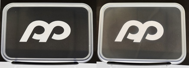 左が開発材、右が従来透明PP