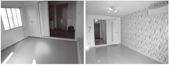 何の特徴もないお部屋でも、アクセントクロスで雰囲気は一気に変わります。