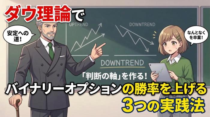 ダウ理論でバイナリーオプションの勝率を上げる3つの実践法