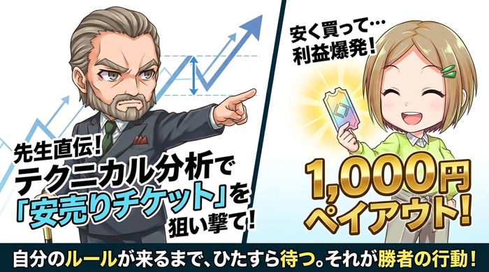 テクニカル分析で安売りチケットを狙い撃つ方法
