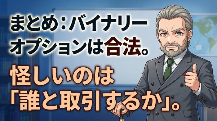 バイナリーオプションは合法。ただし「誰と取引するか」が全て