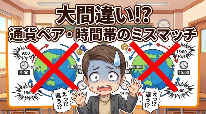 通貨ペアと稼働時間帯のミスマッチ