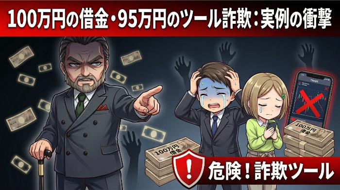 100万円の借金、95万円のツール詐欺：実際の被害事例