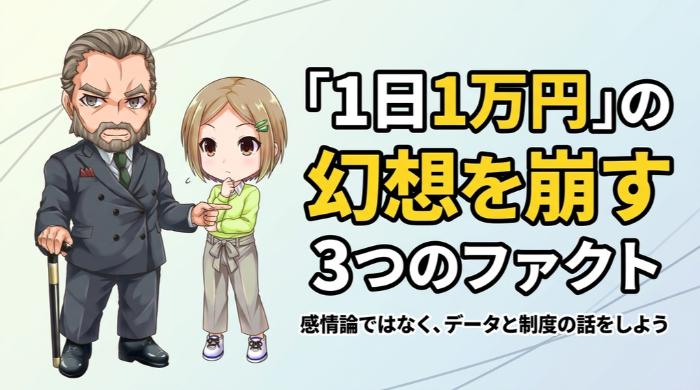 「1日1万円」の幻想を崩す3つのファクト