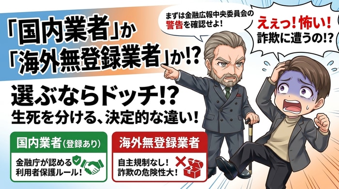 国内業者と海外無登録業者の決定的な違い