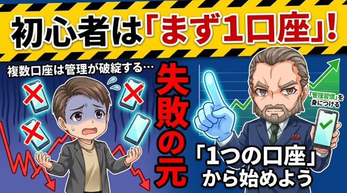初心者は「まず1口座で管理習慣を身につけろ」