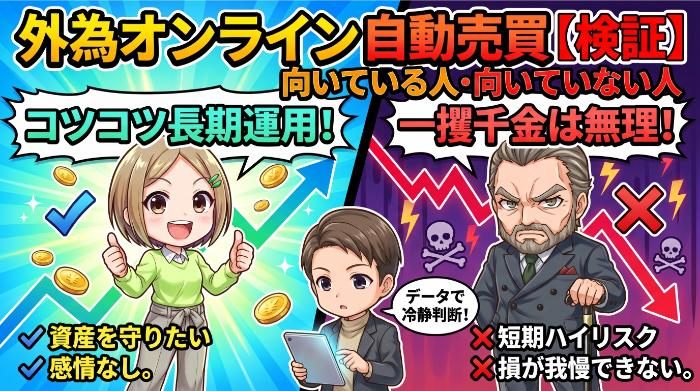 外為オンラインの自動売買が「向いている人」「向いていない人」