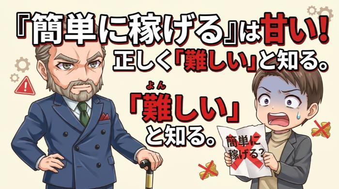 「簡単に稼げる」と思わないことが最大のリスク管理