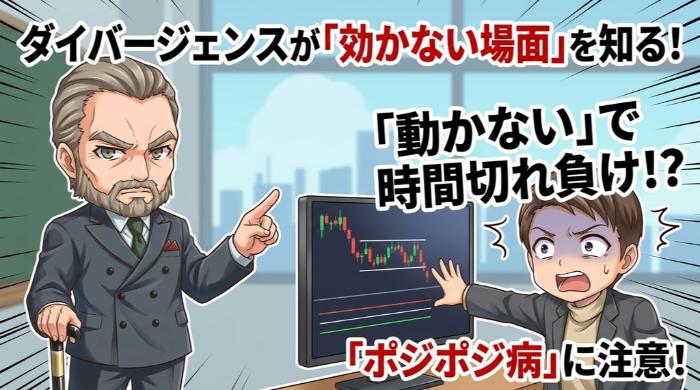 レンジ相場のだまし ─ 方向感がない時のダイバージェンスは信頼度が低い