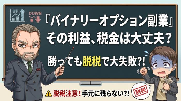 バイナリーオプションを副業にするなら知っておきたい税金の基礎知識