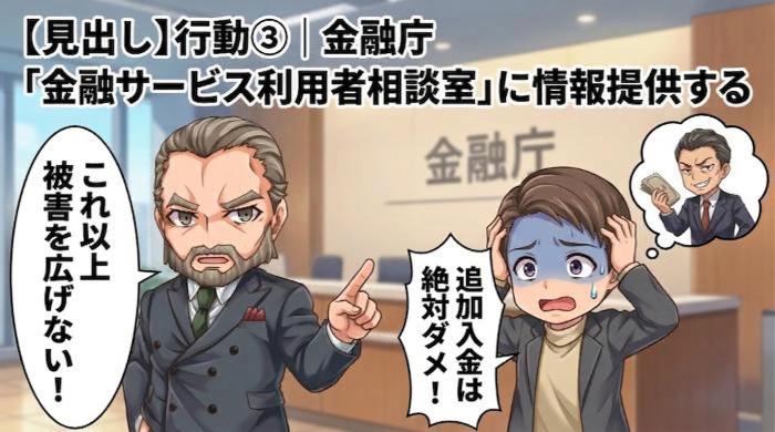 金融庁「金融サービス利用者相談室」に情報提供する