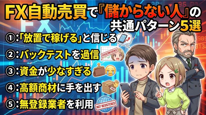 FX自動売買で「儲からない人」の共通パターン5選