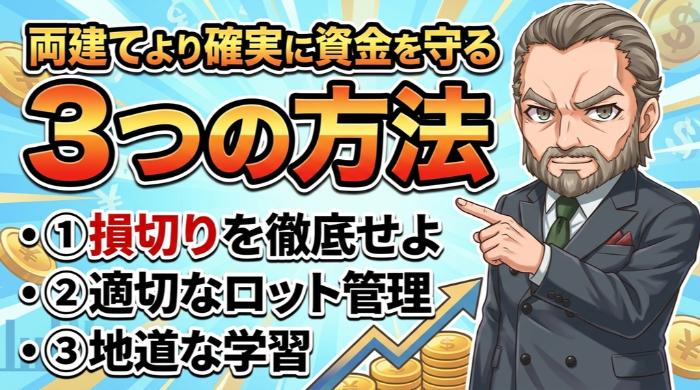 両建てより確実に資金を守る3つの方法