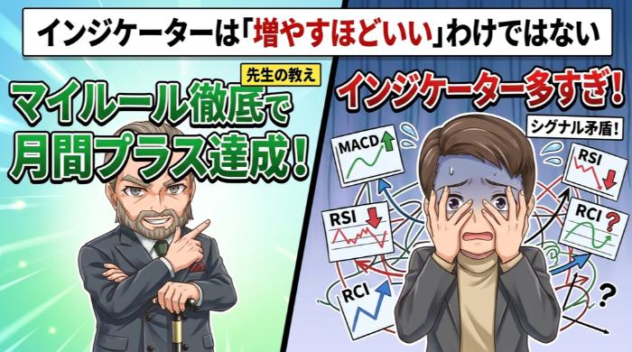 組み合わせの鉄則 ── インジケーターは「増やすほどいい」わけではない