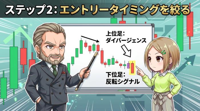 下位足でエントリータイミングを絞る