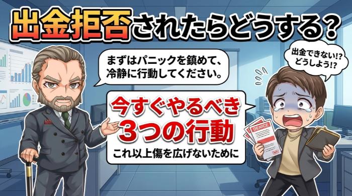出金拒否されたらどうする？今すぐやるべき3つの行動