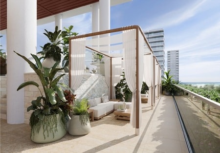 【6F プールデッキ完成予想レンダリング】