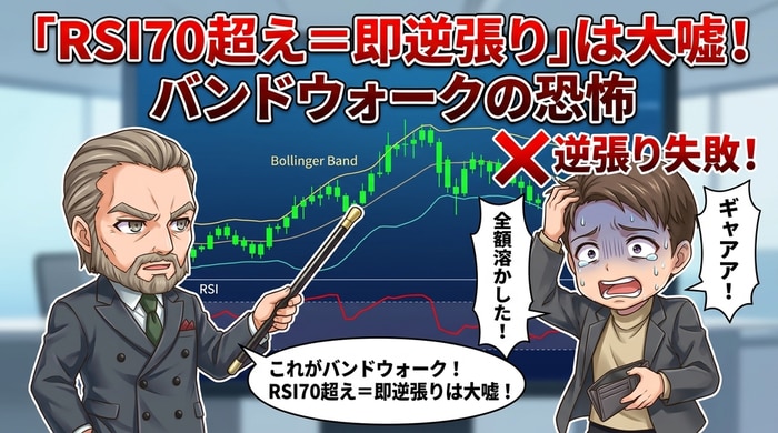 逆張りの嘘！バンドウォークの恐怖