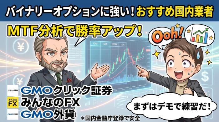 バイナリーオプション取引に強い、おすすめ国内FX会社