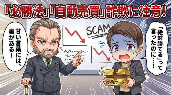 「必勝法」「自動売買ツール」詐欺が横行している
