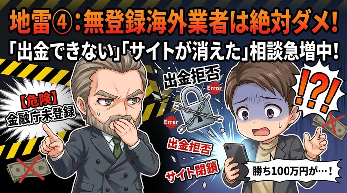 海外の無登録業者は地雷