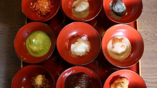 岩手県一関・平泉のもち食文化を象徴するお餅御膳※画像はイメージです。実際の返礼品とは異なります