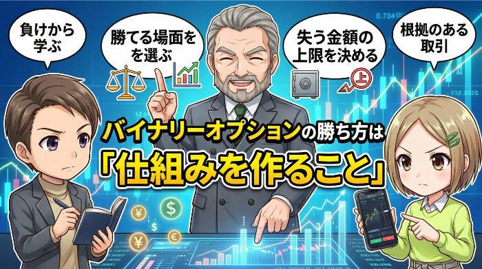 バイナリーオプションの勝ち方は「仕組みを作ること」