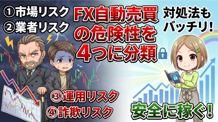 FX自動売買の危険性を4つに分類【知らないと損】対処法まで完全解説