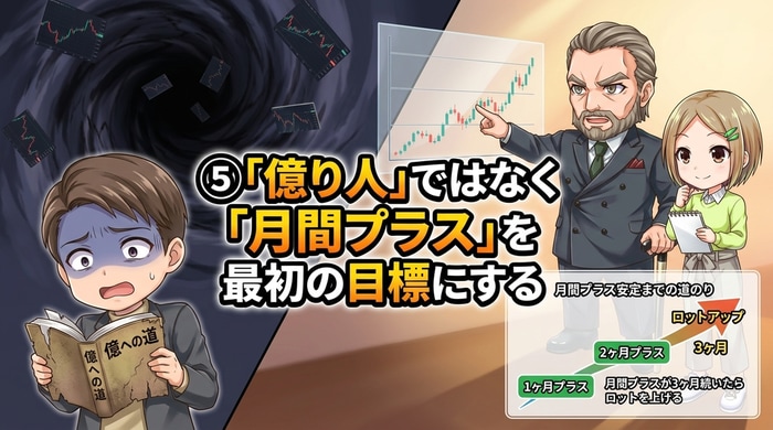 まずは月間プラスを目指す