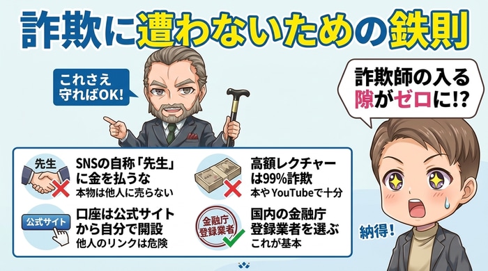 バイナリーオプションの詐欺に遭わないための鉄則