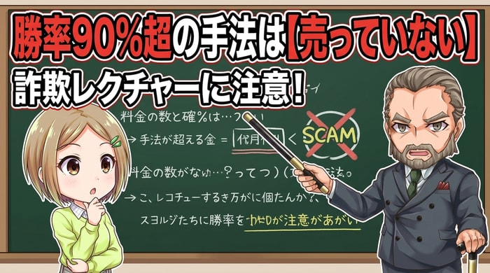 バイナリーオプションで勝率90%超の手法は売っていない