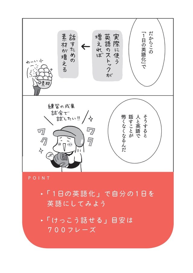 フクチマミ・高橋基治著『マンガでおさらい中学英語　英会話スタート編』（KADOKAWA）より