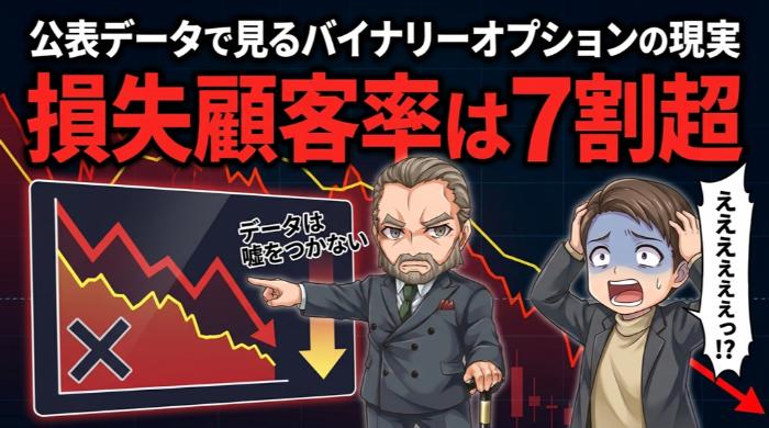 公表データで見るバイナリーオプションの現実：損失顧客率は7割超
