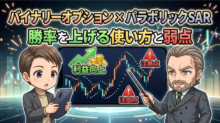 バイナリーオプション×パラボリックSAR｜勝率を上げる使い方と弱点