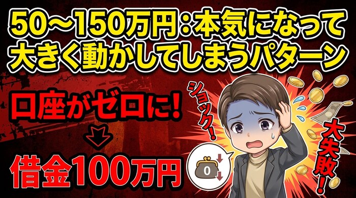 50～150万を本気になっちぇ大きく動かしてしまうパターン