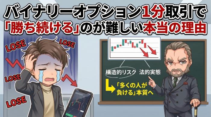 バイナリーオプション 1分取引で「勝ち続ける」のが難しい本当の理由