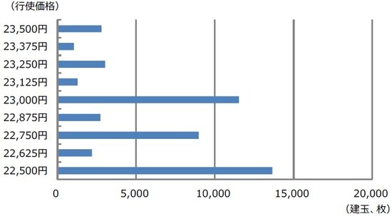 （注）データは2019年12月2日時点。日経225オプションの12月物プットオプションの建玉。  （出所）Bloomberg L.P.のデータを基に三井住友DSアセットマネジメント作成