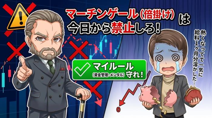 マーチンゲール（倍掛け）は今日から禁止しろ
