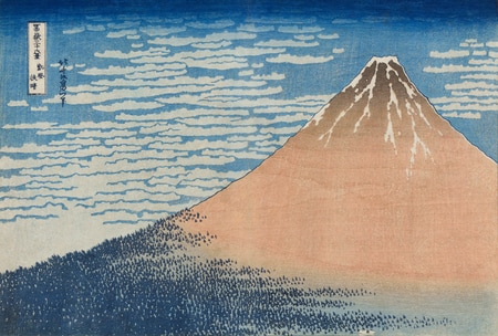 「冨嶽三十六景‐凱風快晴」（Shinwa Auction株式会社2019年9月21日開催オークション出品作品画像）