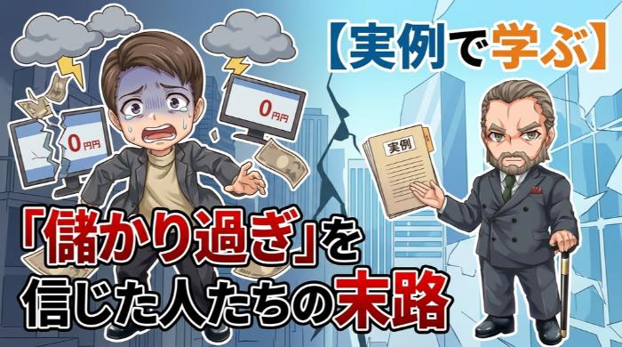 「儲かりすぎ」を信じた人たちの末路【実例で学ぶ】