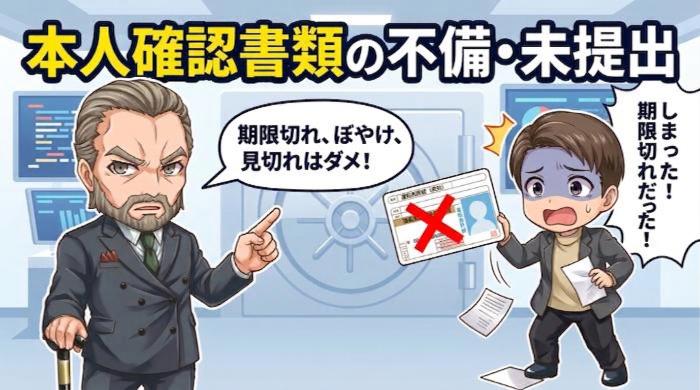 本人確認書類の不備・未提出