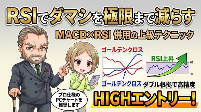 MACDとrsiの併用でダマシを極限まで減らす