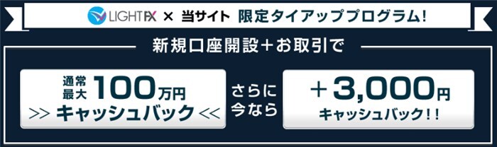 LIGHT FXの当サイトタイアップキャンペーン